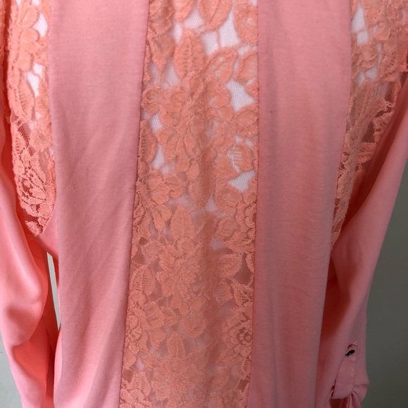 Xhilaration Peach Lace Back Blouse - Picture 6 of 8